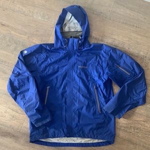 Marmot Men’s PreCip Lightweight Eco Jacket Size M Blue Great Condition